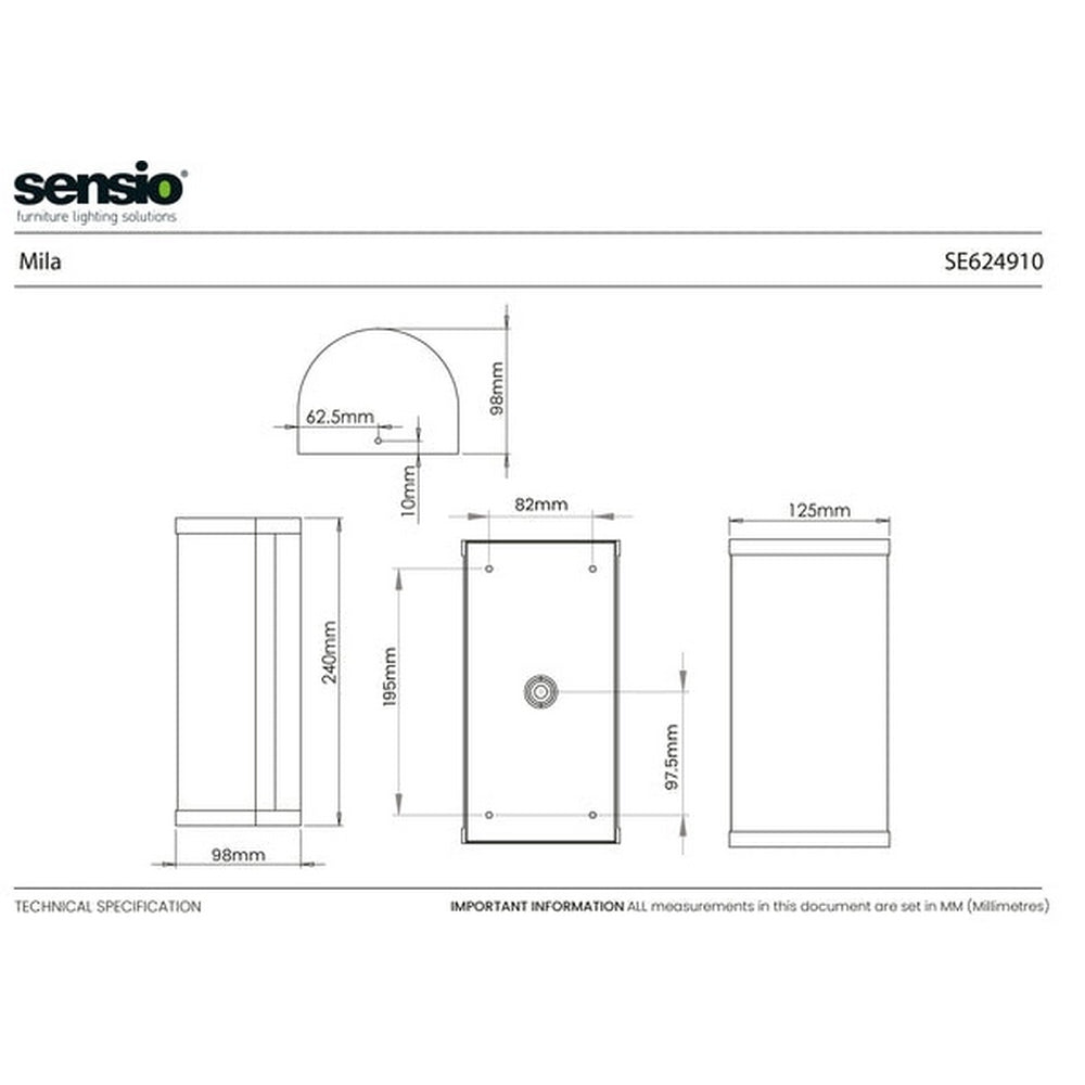 Sensio Mila - Bathroom Wall light - Chrome SE624910
