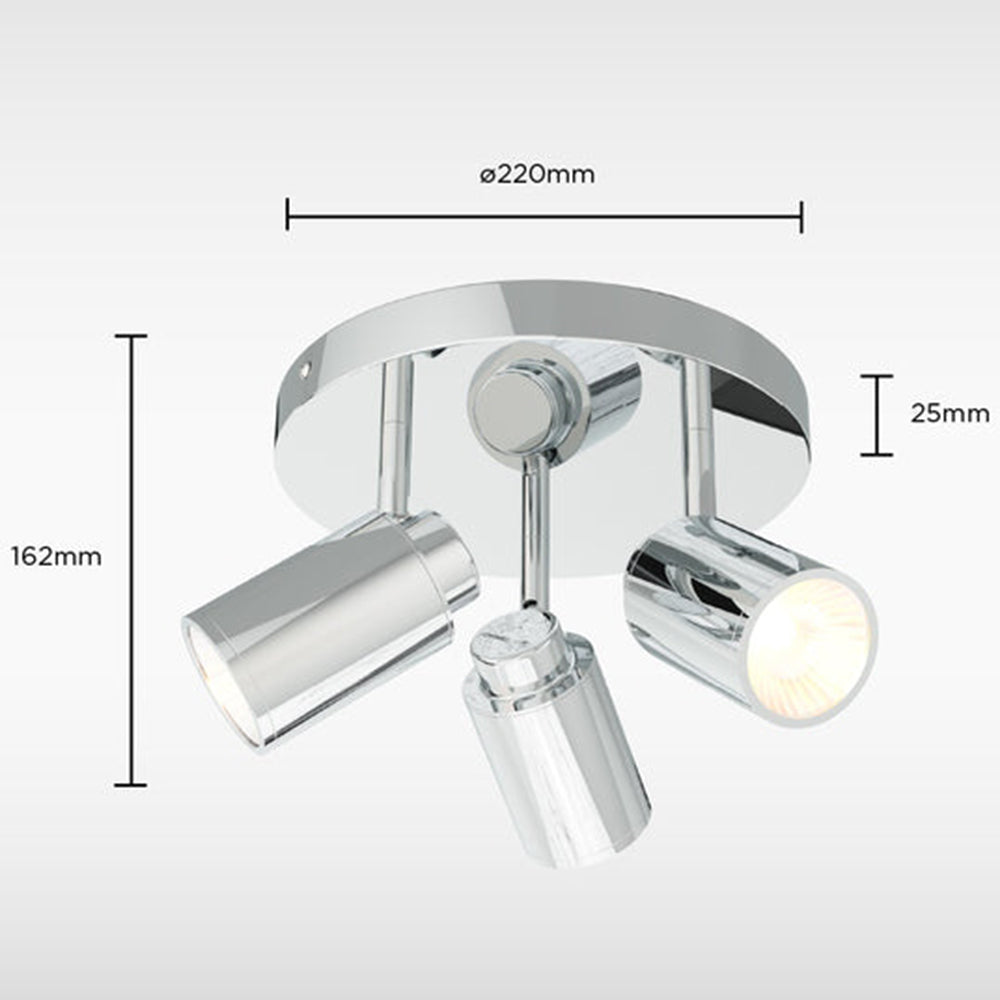 Sensio Lukso 3 - Bathroom Ceiling light - Chrome SE627910