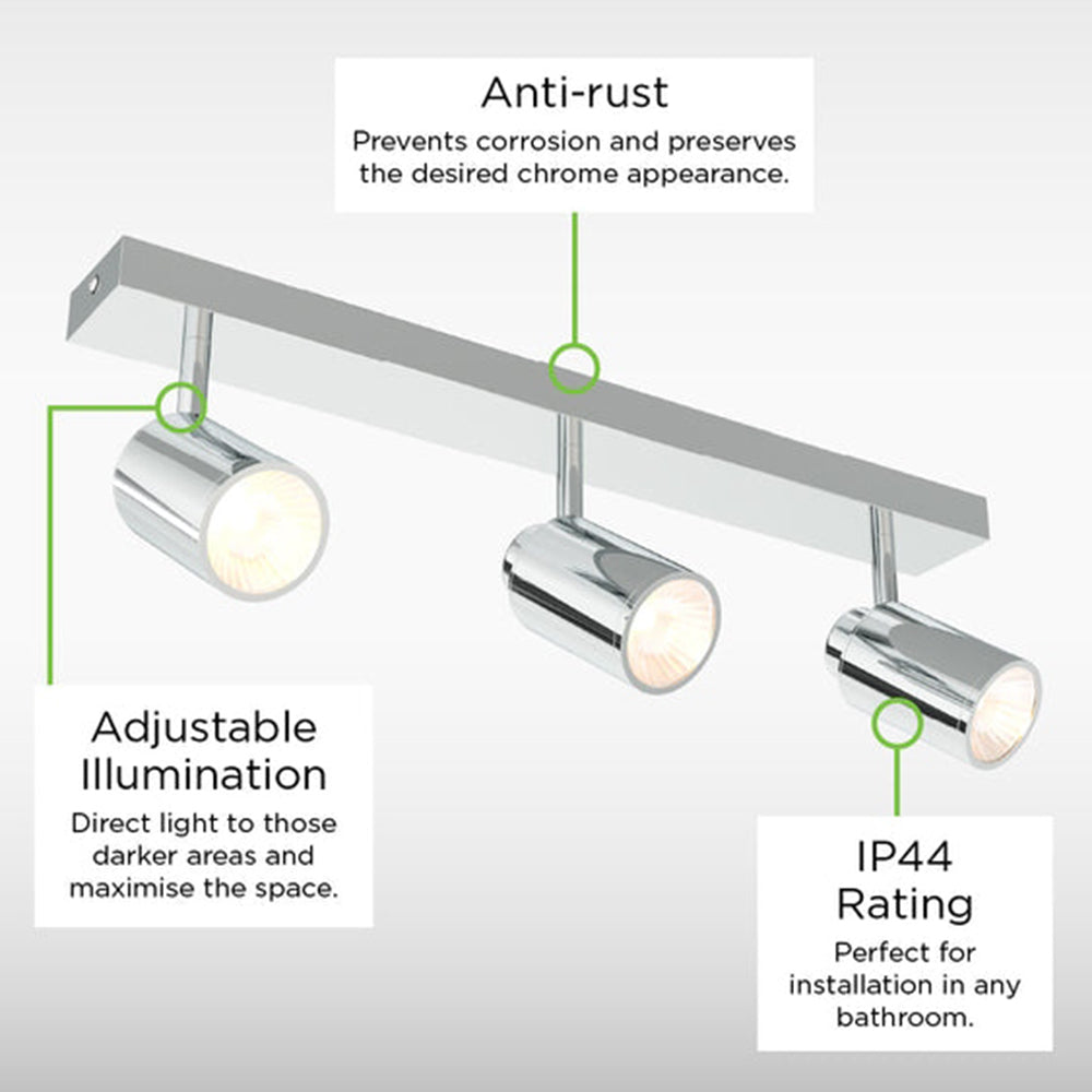 Sensio Tandy 3 - Bathroom Ceiling light - Chrome SE628910