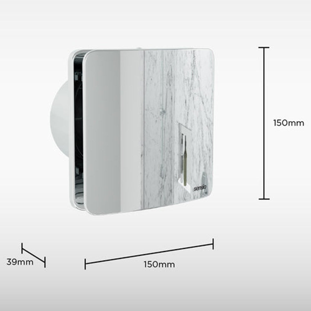 Sensio Rubi - Wall Ventilation Fan - Chrome - 100mm SE971910