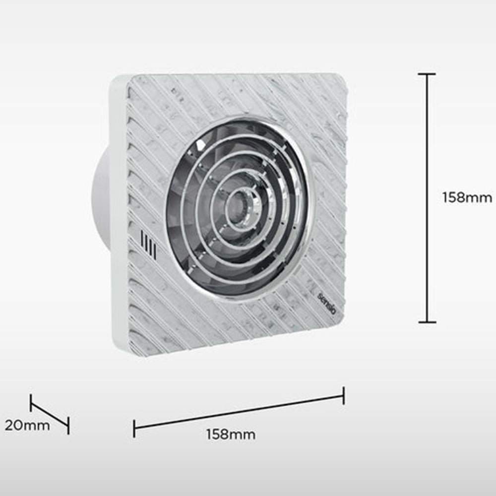 Sensio Drax - Wall Ventilation Fan - Chrome - 100mm SE973910
