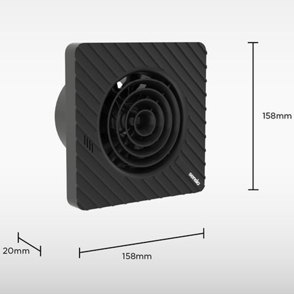 Sensio Drax - Wall Ventilation Fan - Black SE973980
