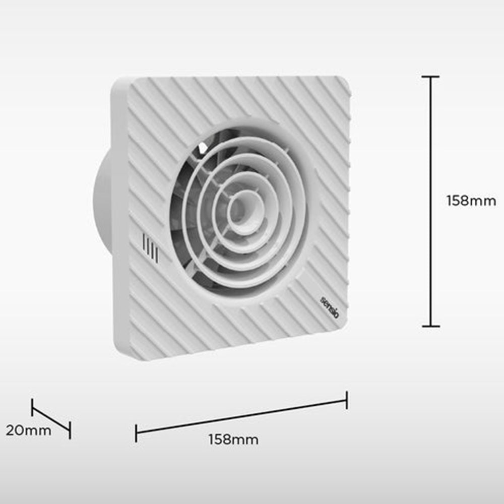 Sensio Drax - Wall Ventilation Fan - White - 100mm SE973990