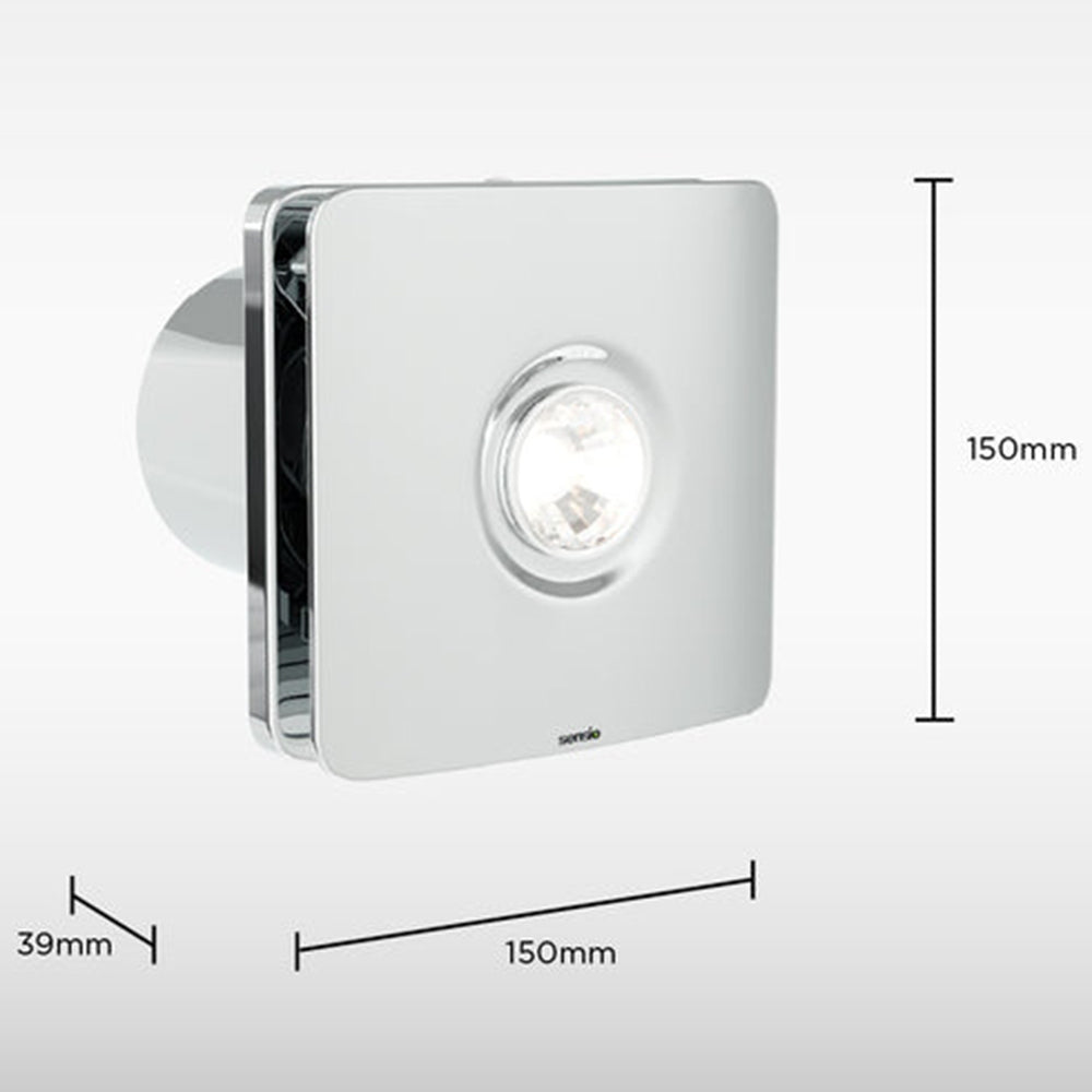 Sensio Remy - Ceiling Ventilation Fan - WW - Chrome - 100mm SE974910W0