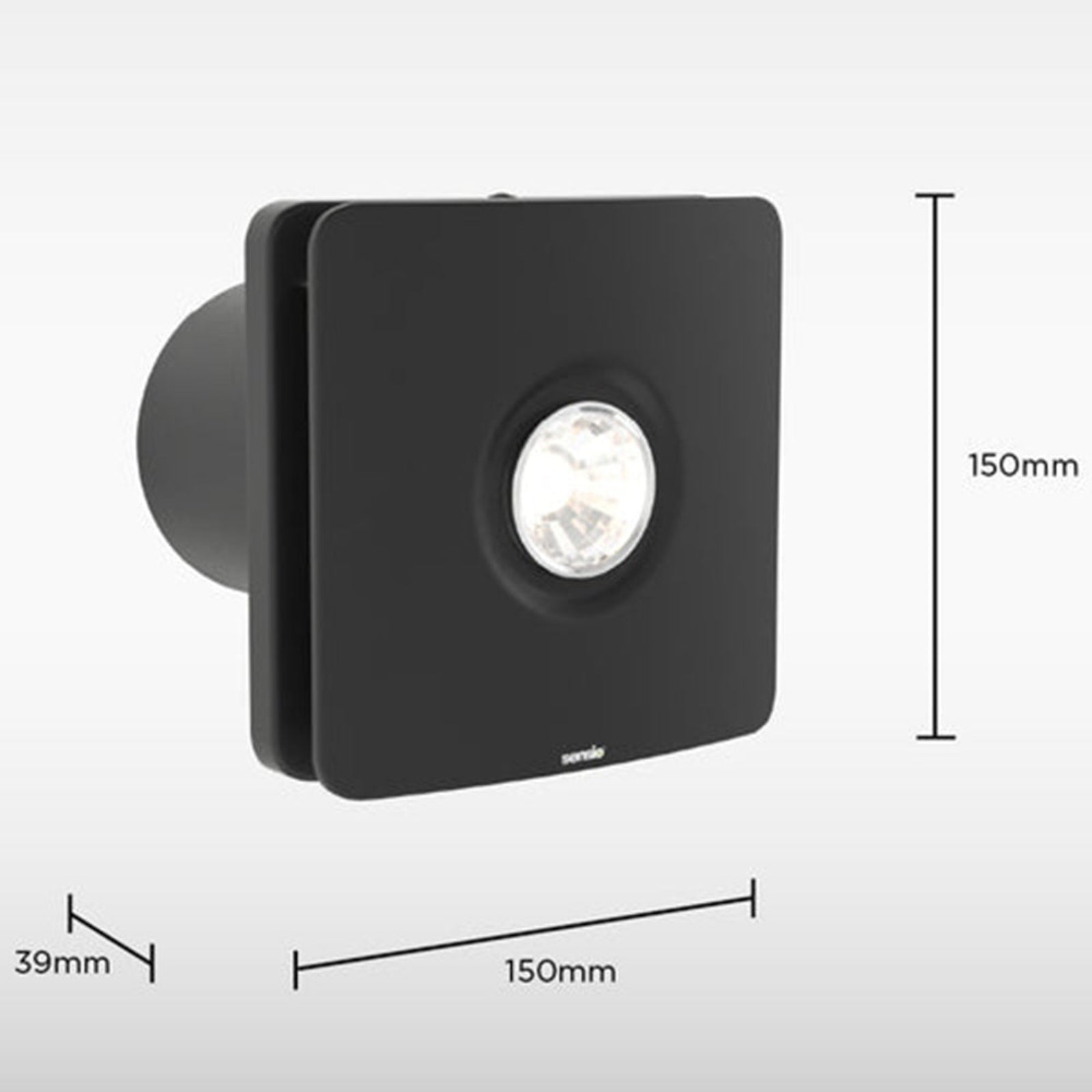 Sensio Remy - Ceiling Ventilation Fan - WW - Black - 100mm SE974980W0