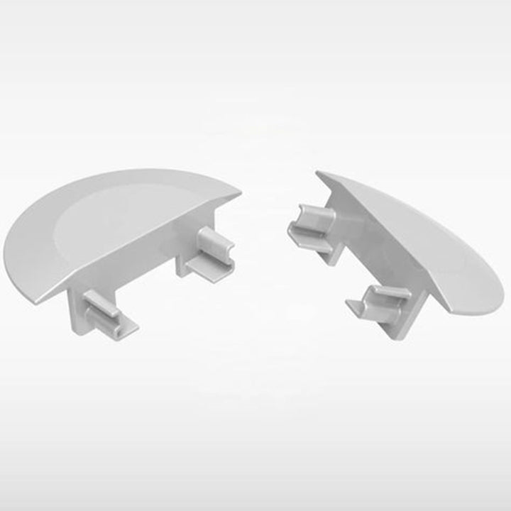 Sensio Linia Silver End Caps for Recessed Profile SE980920
