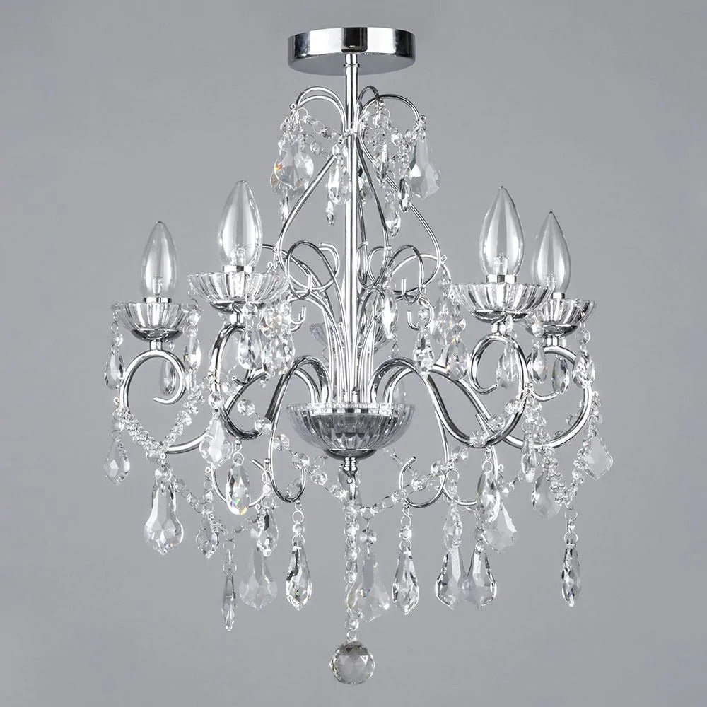 Spa Vela Chrome 5 Light Chandelier - SPA-19713-CHR