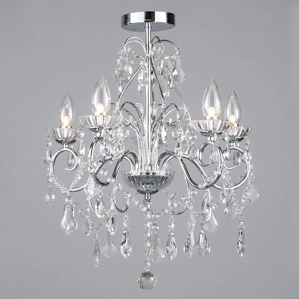 Spa Vela Chrome 5 Light Chandelier - SPA-19713-CHR