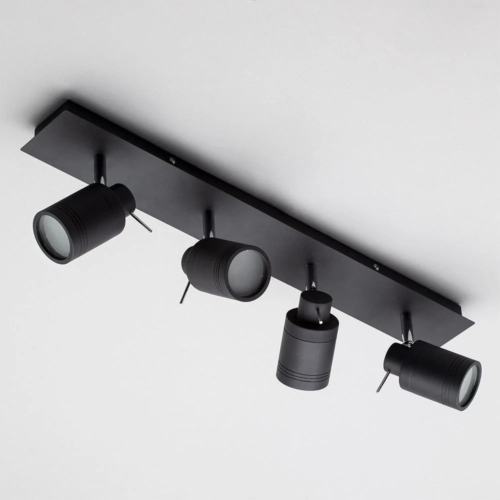 Spa Scorpius Matt Black 4 Light Bar Spotlight - SPA-22560-MBLK