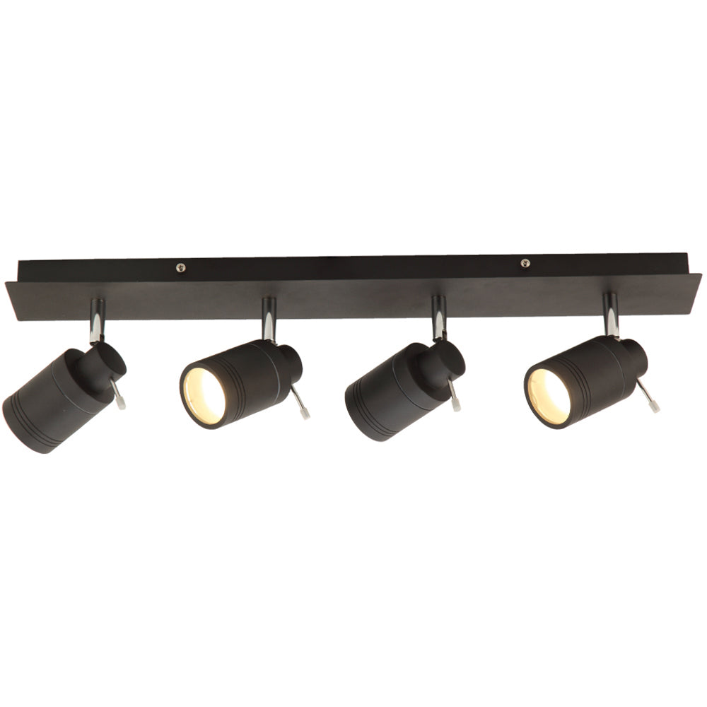 Spa Scorpius Matt Black 4 Light Bar Spotlight - SPA-22560-MBLK