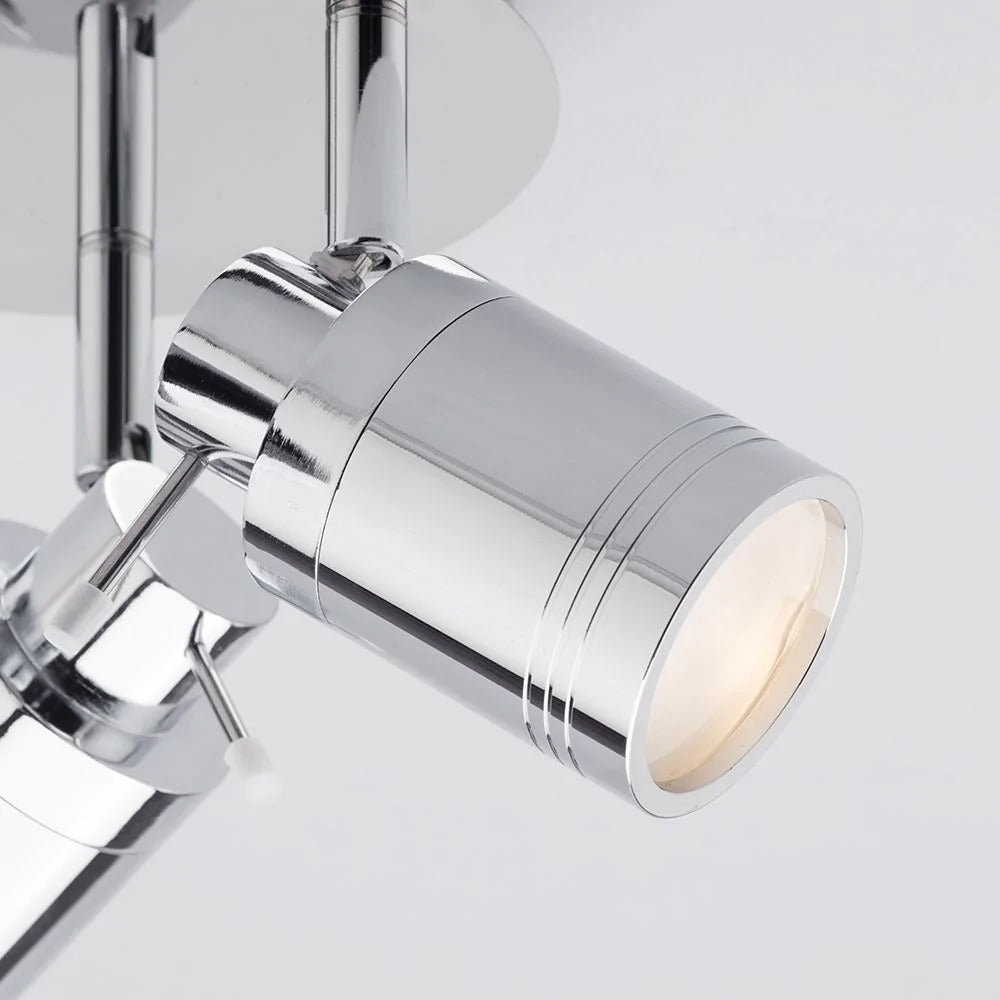 Spa Scorpius Chrome 3 Light Round Plate Ceiling Spotlight - SPA-27405-CHR