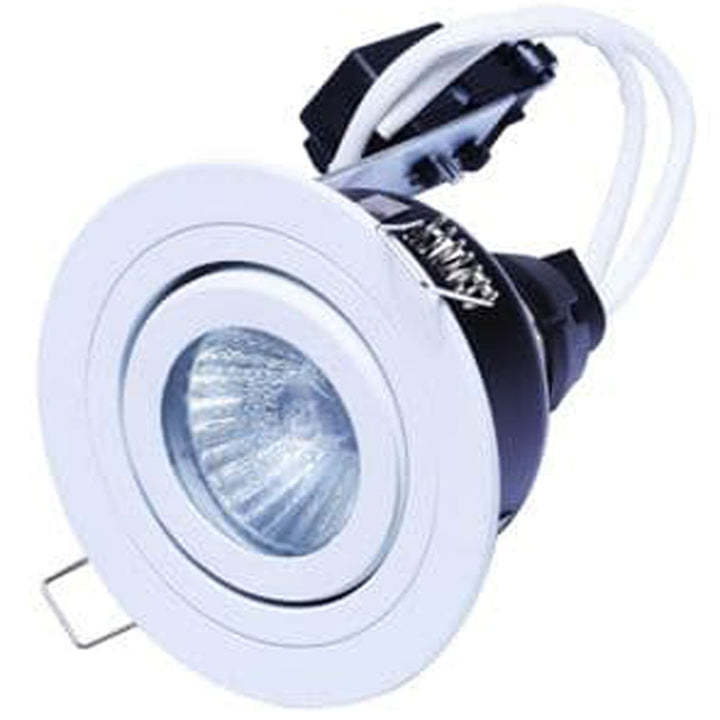 Spa Cali Matt White Tiltable Circular Ceiling Downlight - SPA-30841-MWHT