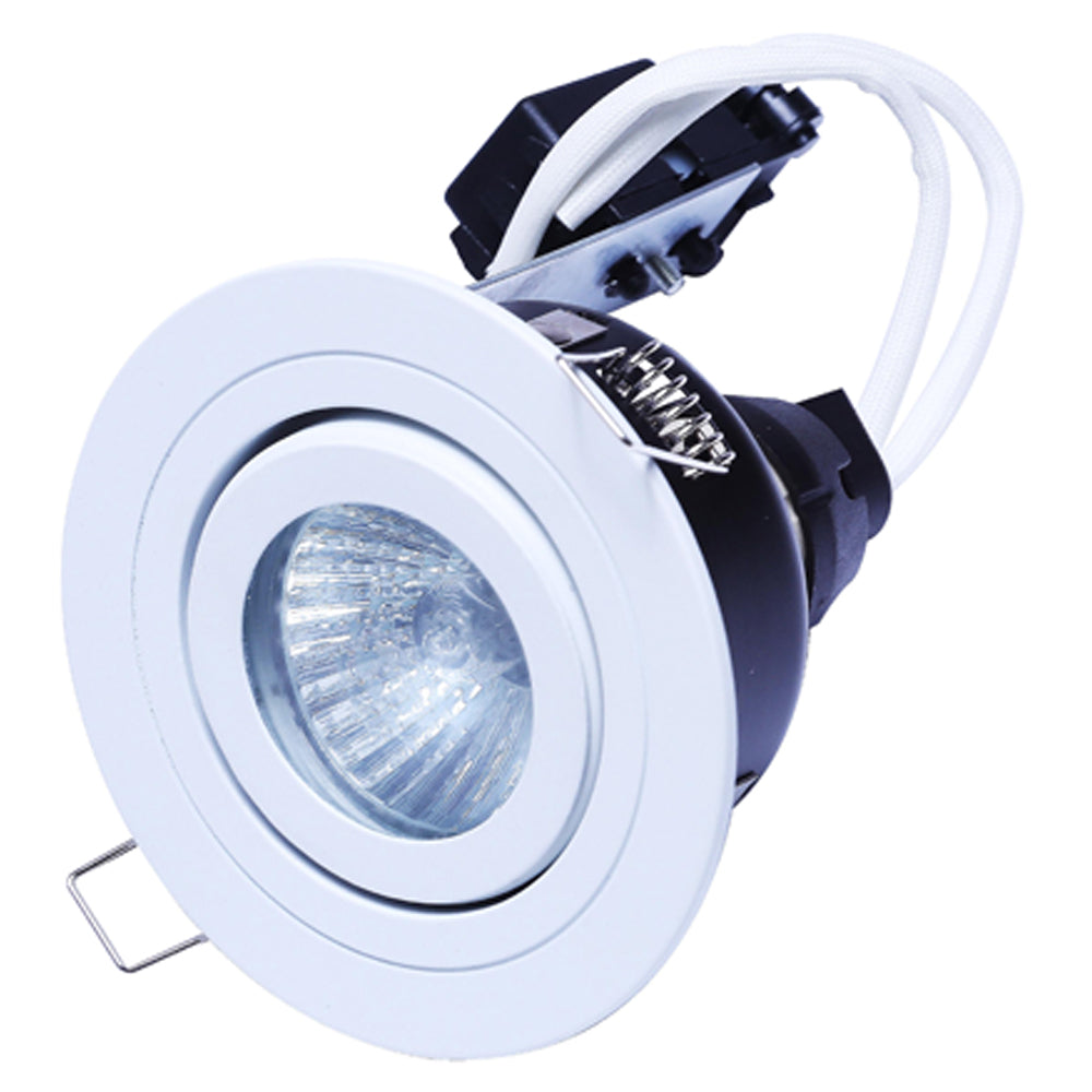 Spa Cali Matt White Tiltable Circular Ceiling Downlight - SPA-30841-MWHT