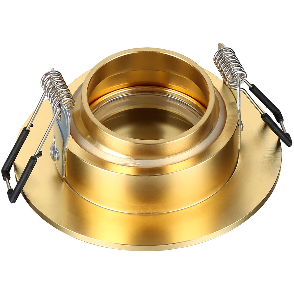 Spa Cali Satin Brass Tiltable Circular Ceiling Downlight - SPA-30842-SBRS