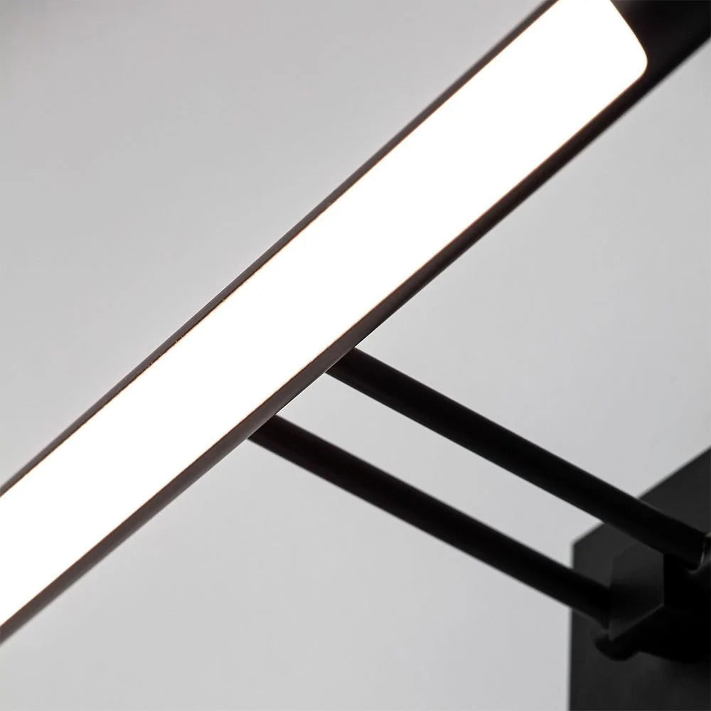 Spa Chai Matt Black Bathroom Picture, Mirror LED Light - SPA-30993-MBLK
