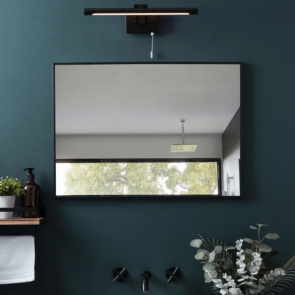 Spa Chai Matt Black Bathroom Picture, Mirror LED Light - SPA-30993-MBLK