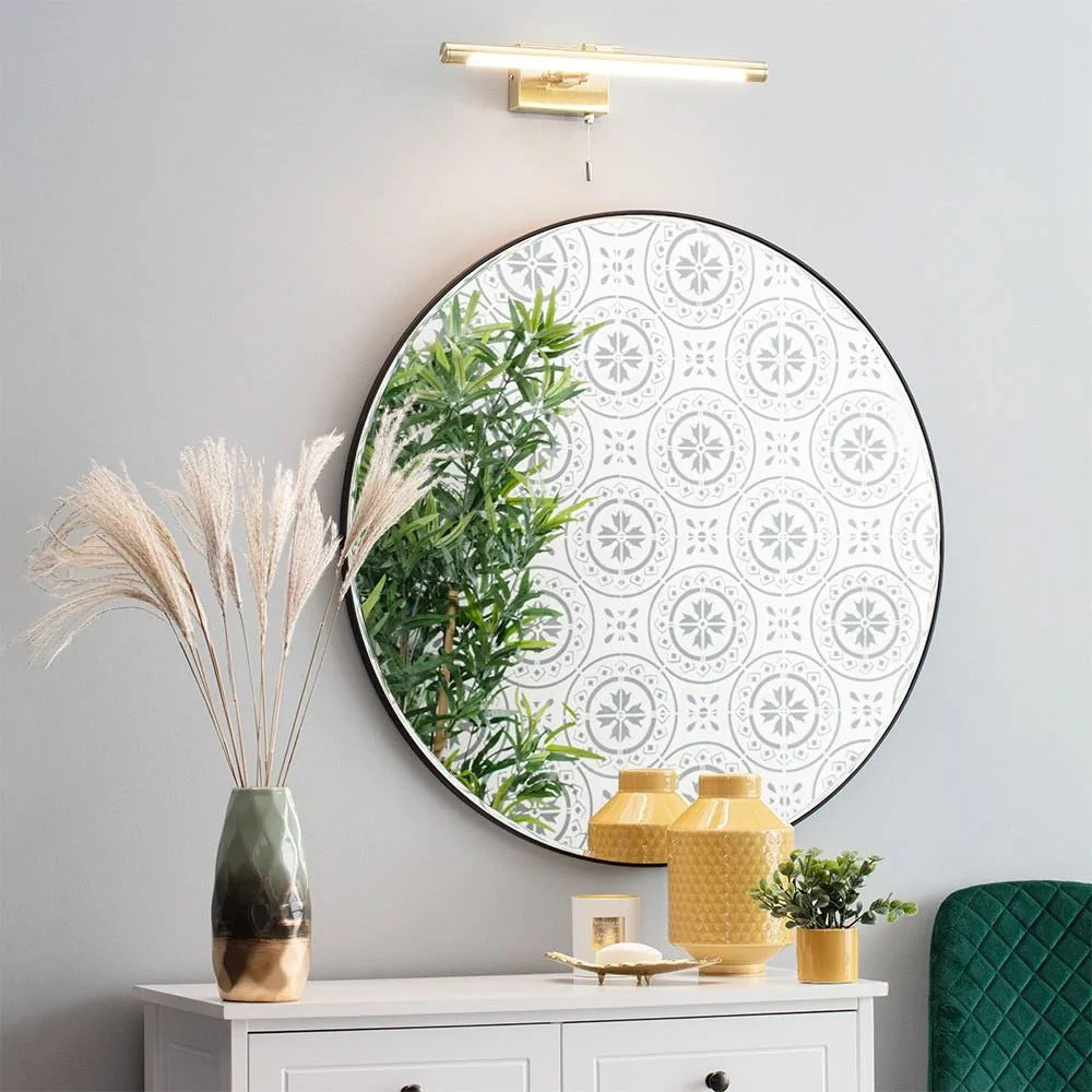Spa Chai Satin Brass Bathroom Picture, Mirror LED Light - SPA-30993-SBRS