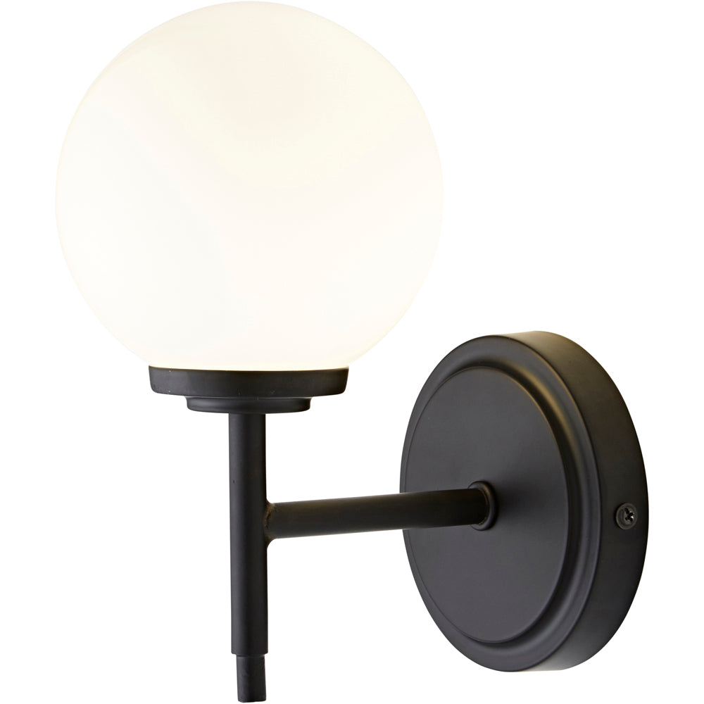 Spa Porto Matt Black Single Wall Light - SPA-31306-MBLK