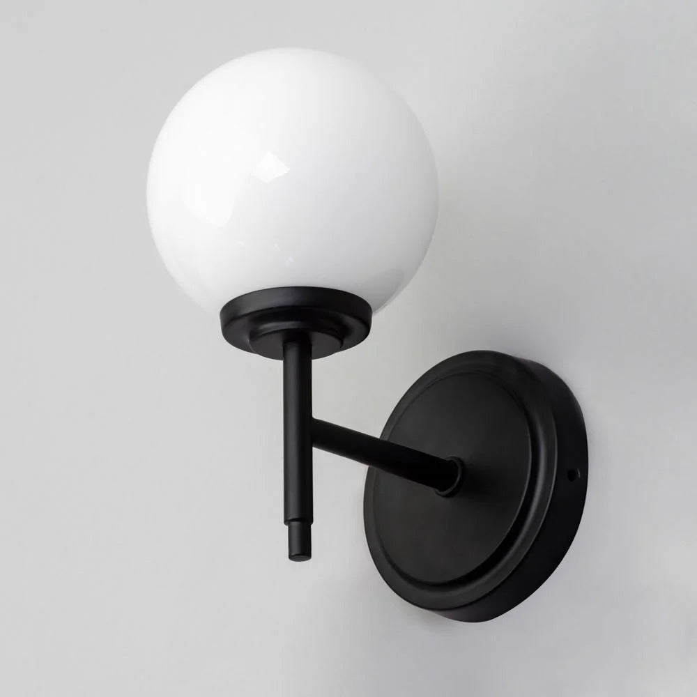 Spa Porto Matt Black Single Wall Light - SPA-31306-MBLK