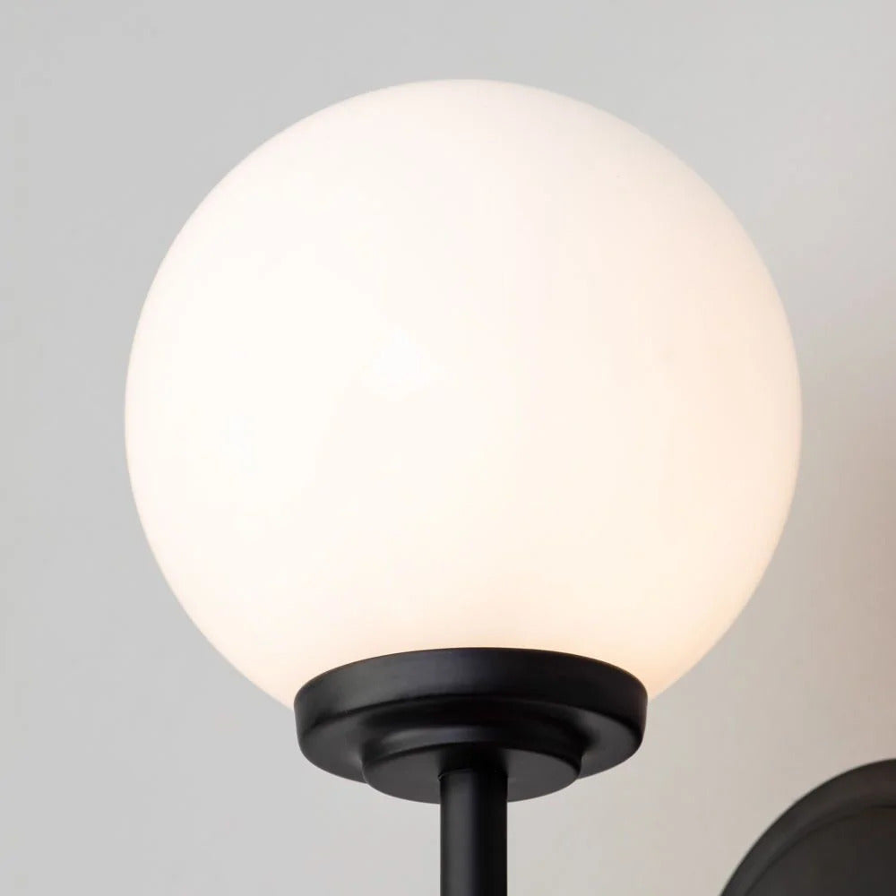 Spa Porto Matt Black Single Wall Light - SPA-31306-MBLK