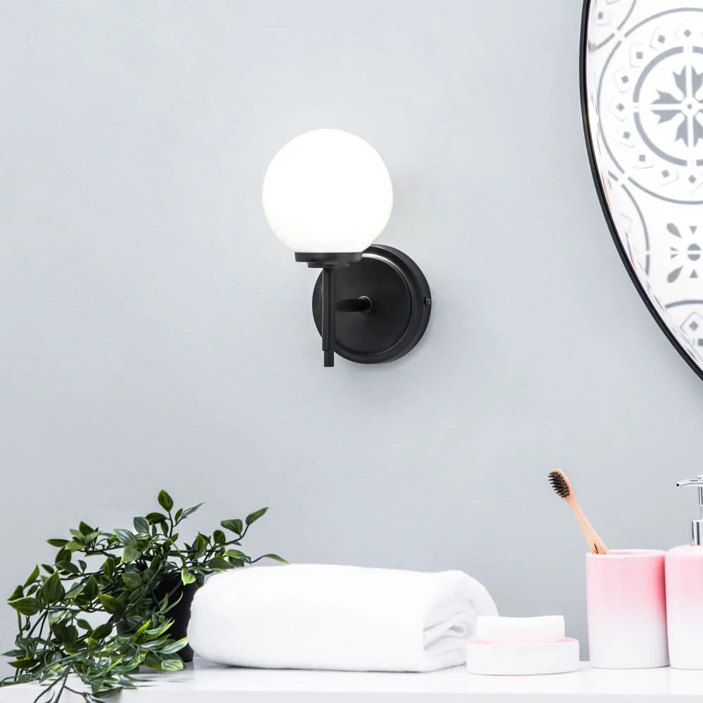 Spa Porto Matt Black Single Wall Light - SPA-31306-MBLK