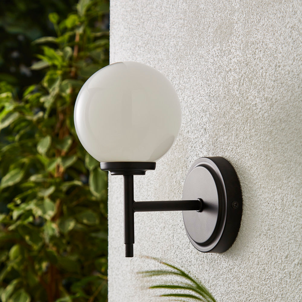 Spa Porto Matt Black Single Wall Light - SPA-31306-MBLK