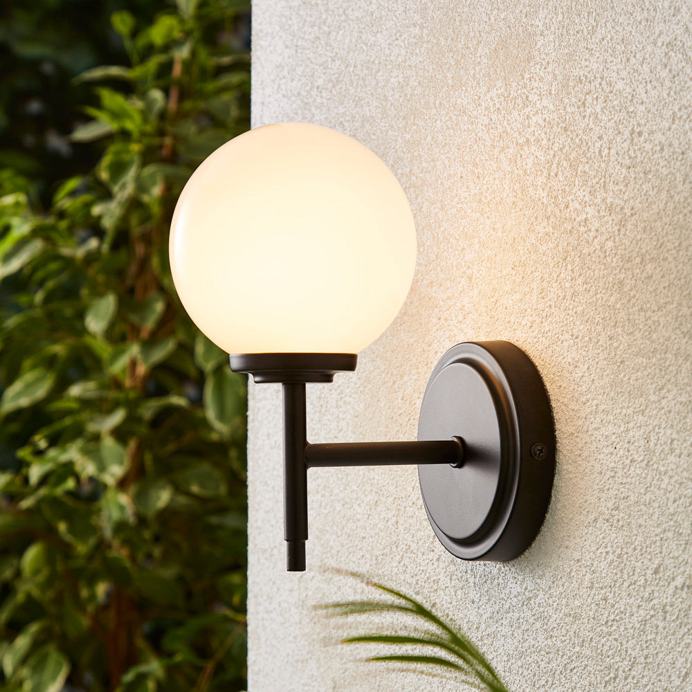 Spa Porto Matt Black Single Wall Light - SPA-31306-MBLK