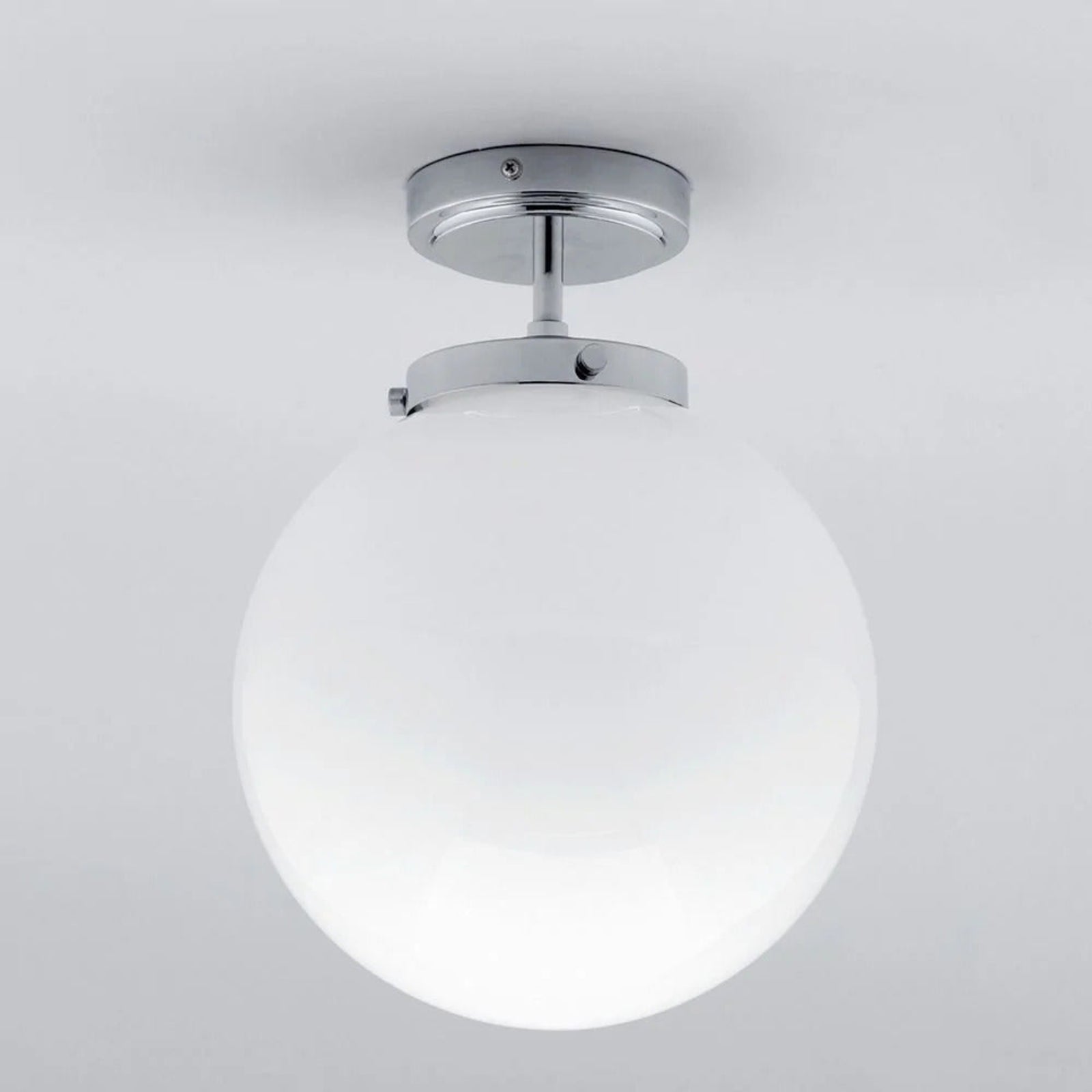Spa Porto Chrome Semi-Flush Single Ceiling Light - SPA-31309-CHR