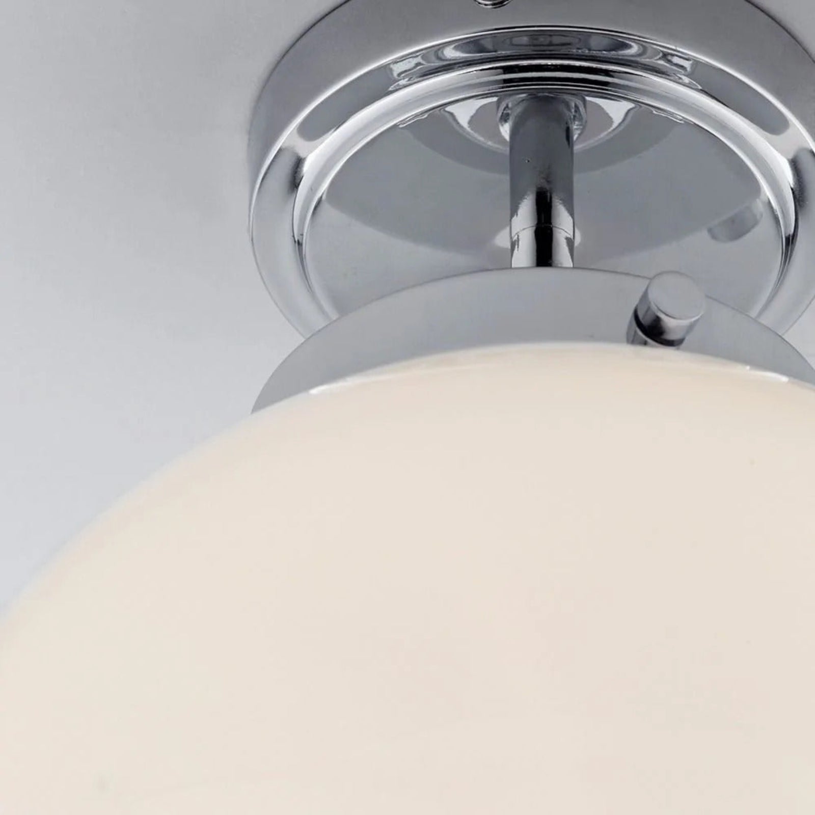 Spa Porto Chrome Semi-Flush Single Ceiling Light - SPA-31309-CHR
