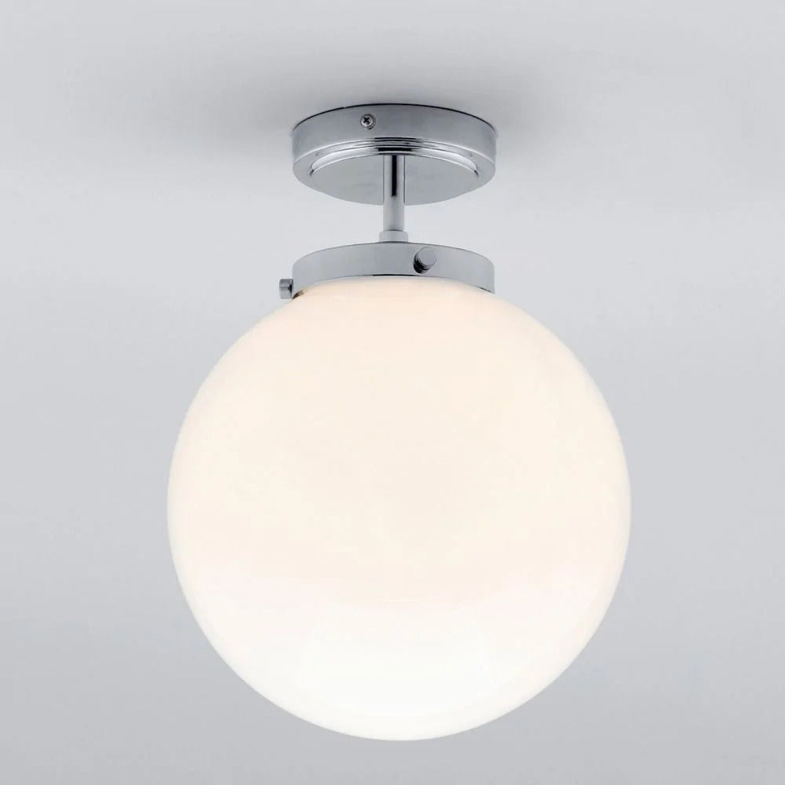 Spa Porto Chrome Semi-Flush Single Ceiling Light - SPA-31309-CHR