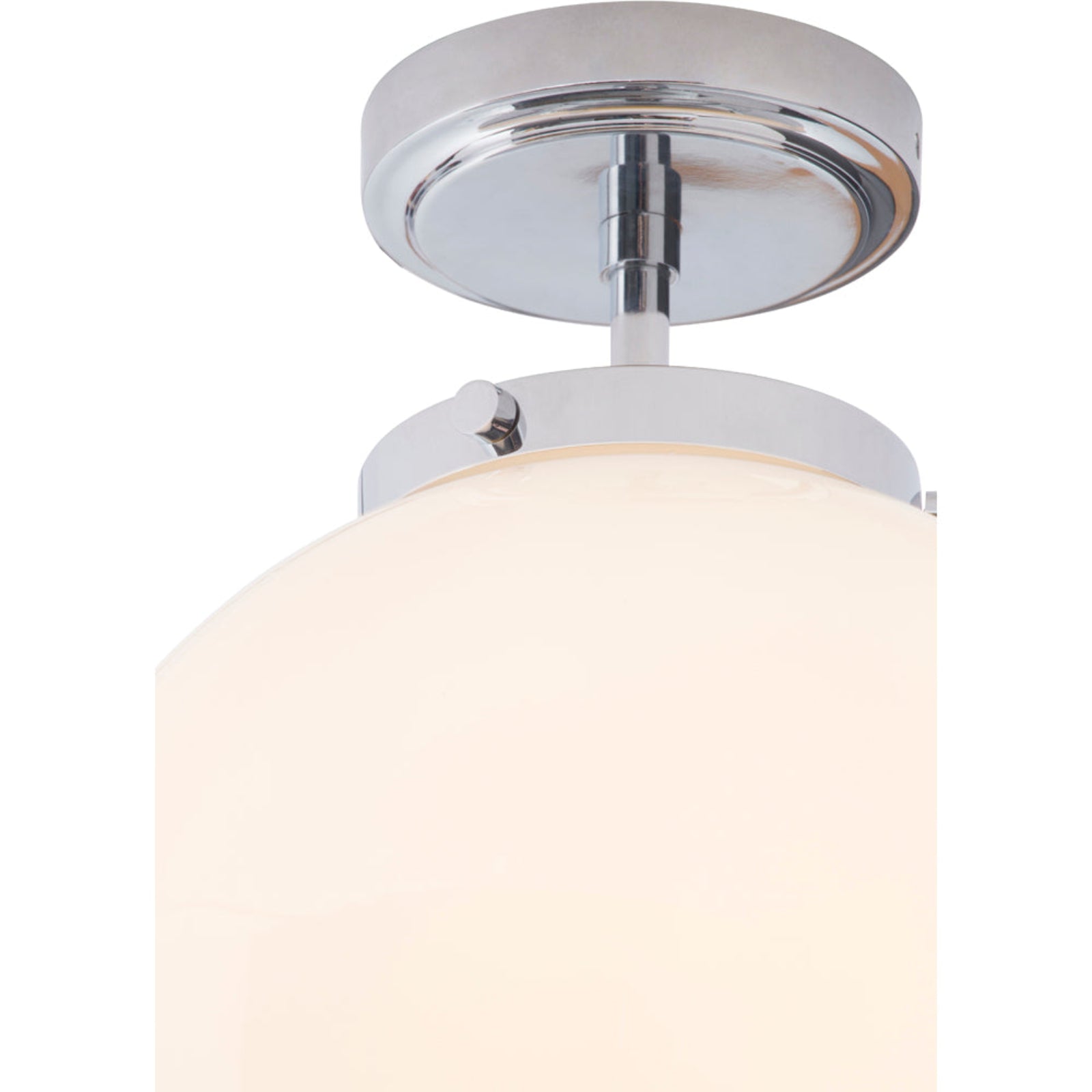 Spa Porto Chrome Semi-Flush Single Ceiling Light - SPA-31309-CHR