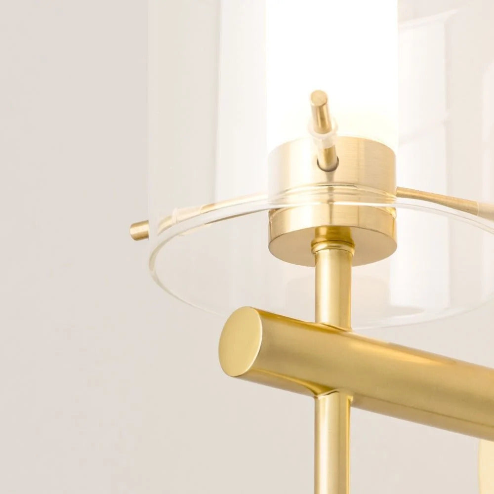 Spa Gene Satin Brass Cylinder Wall Light - SPA-31725-SBRS