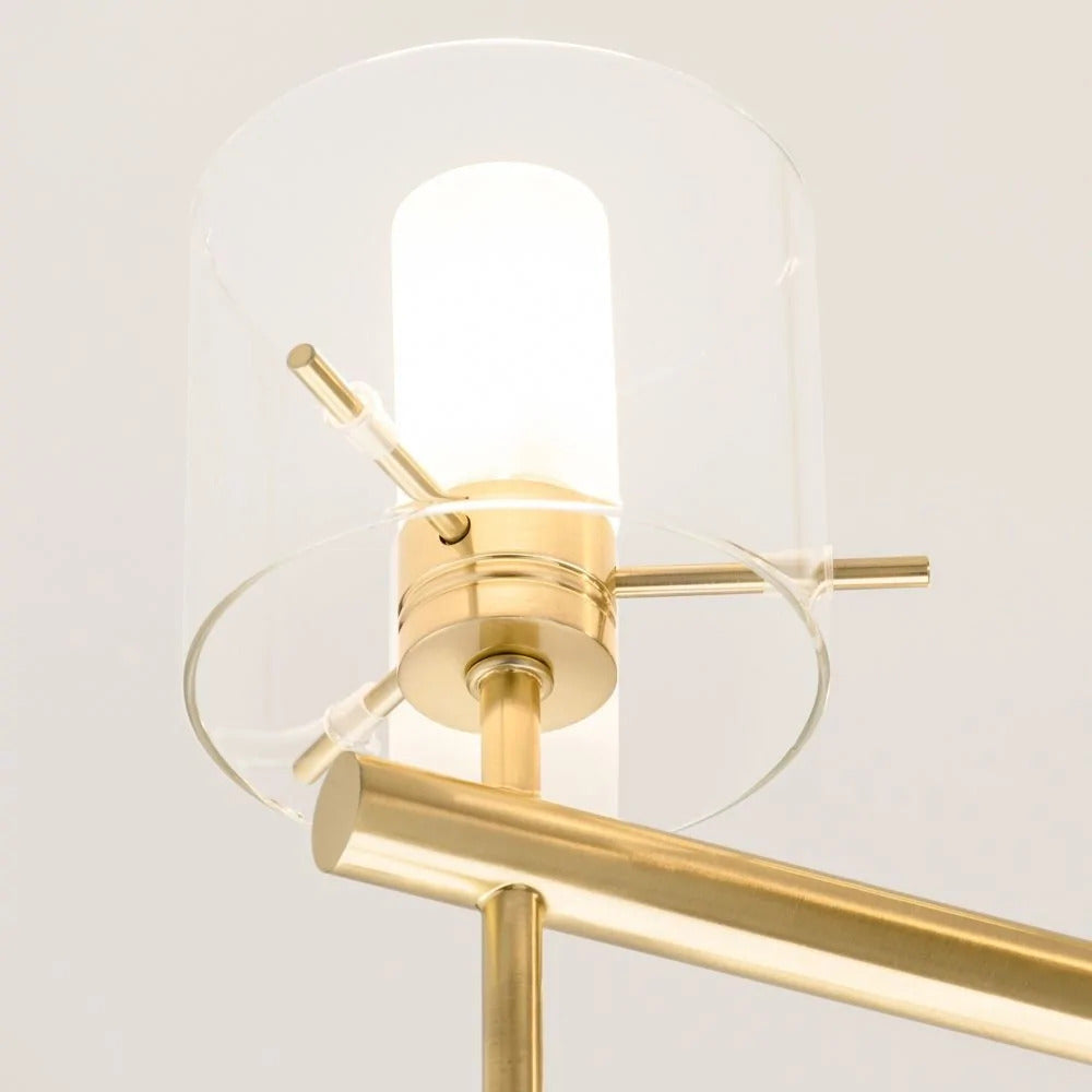 Spa Gene Satin Brass 3 Cylinder Ceiling Light - SPA-31726-SBRS