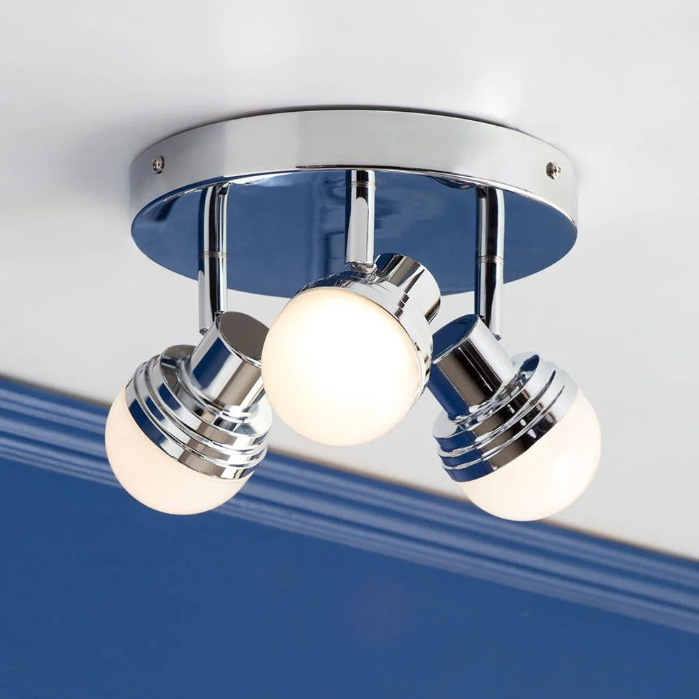 Spa Milan Chrome 3 LED Plate Ceiling light - SPA-31733-CHR
