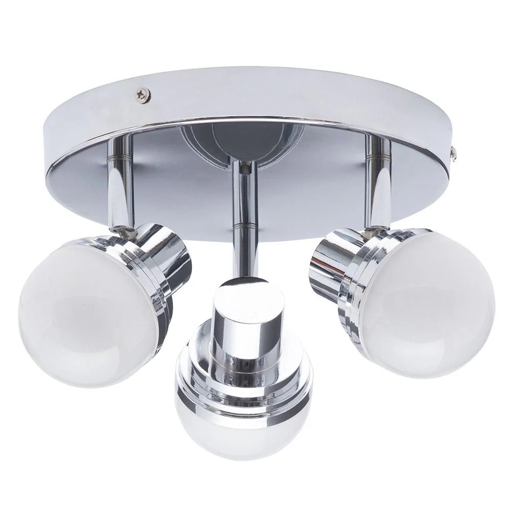 Spa Milan Chrome 3 LED Plate Ceiling light - SPA-31733-CHR