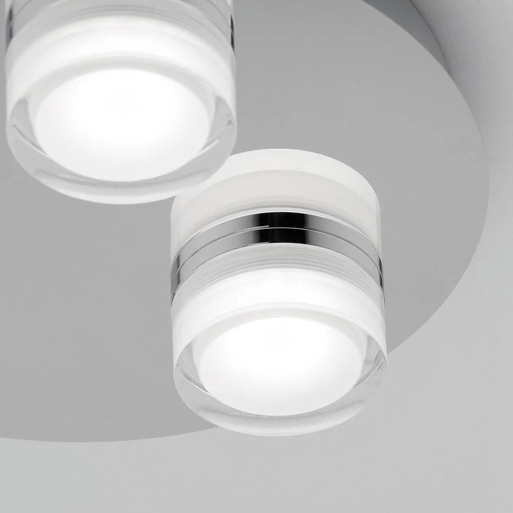 Spa Amalfi Chrome 3 LED Plate Flush Light - SPA-31736-CHR