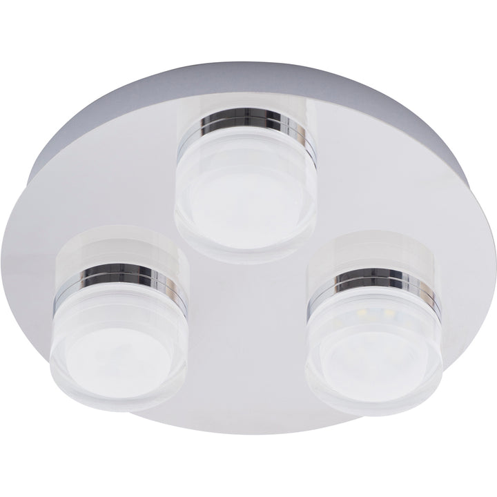 Spa Amalfi Chrome 3 LED Plate Flush Light - SPA-31736-CHR