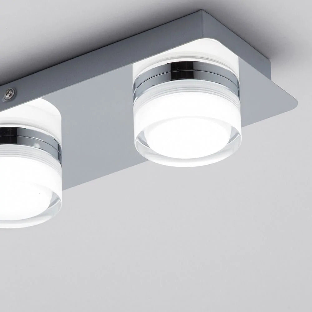 Spa Amalfi Chrome 4 LED Flush Bar Light - SPA-31737-CHR