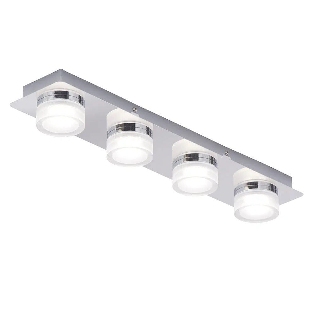 Spa Amalfi Chrome 4 LED Flush Bar Light - SPA-31737-CHR