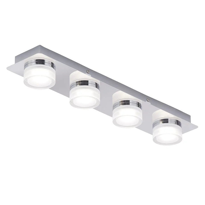 Spa Amalfi Chrome 4 LED Flush Bar Light - SPA-31737-CHR