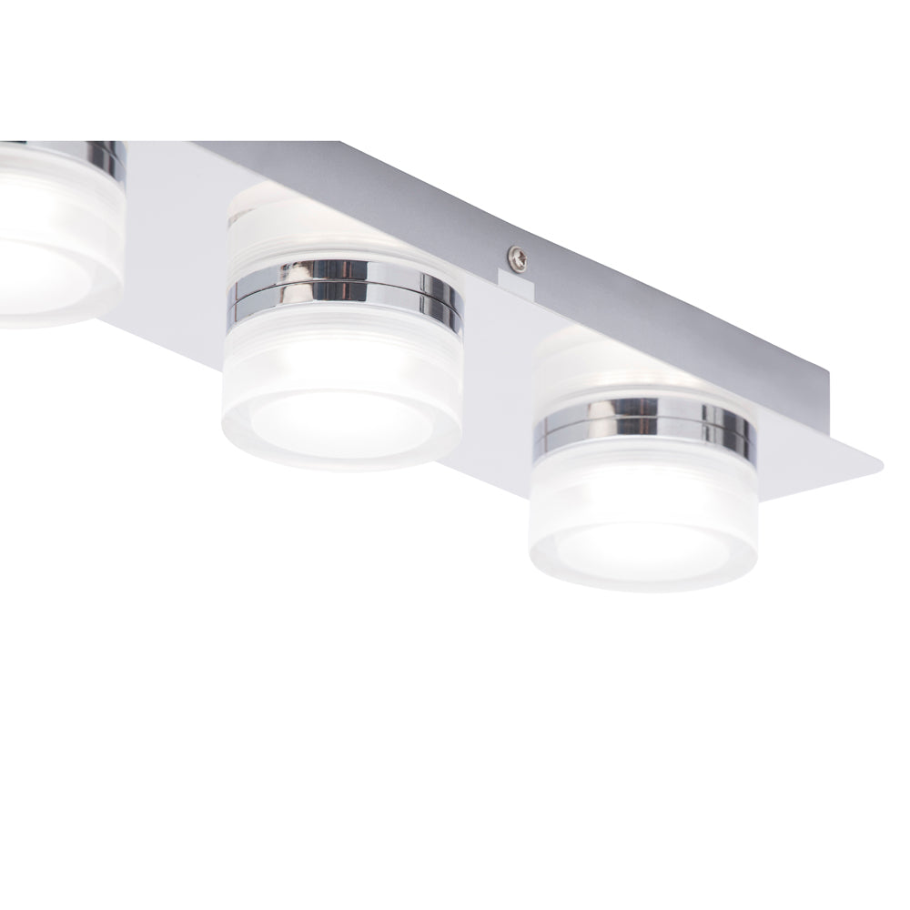 Spa Amalfi Chrome 4 LED Flush Bar Light - SPA-31737-CHR