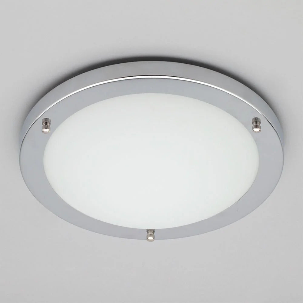 Spa Delphi Chrome Large LED Flush Ceiling Light - SPA-34047-CHR