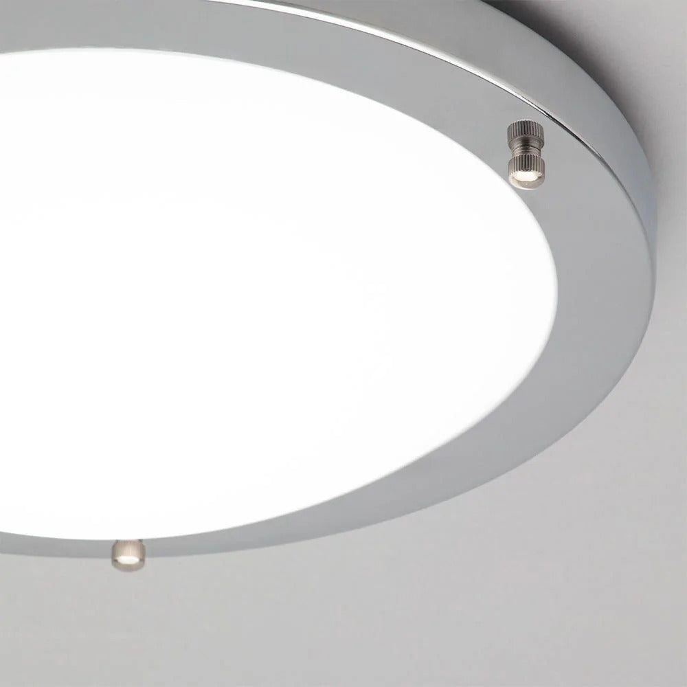 Spa Delphi Chrome Large LED Flush Ceiling Light - SPA-34047-CHR