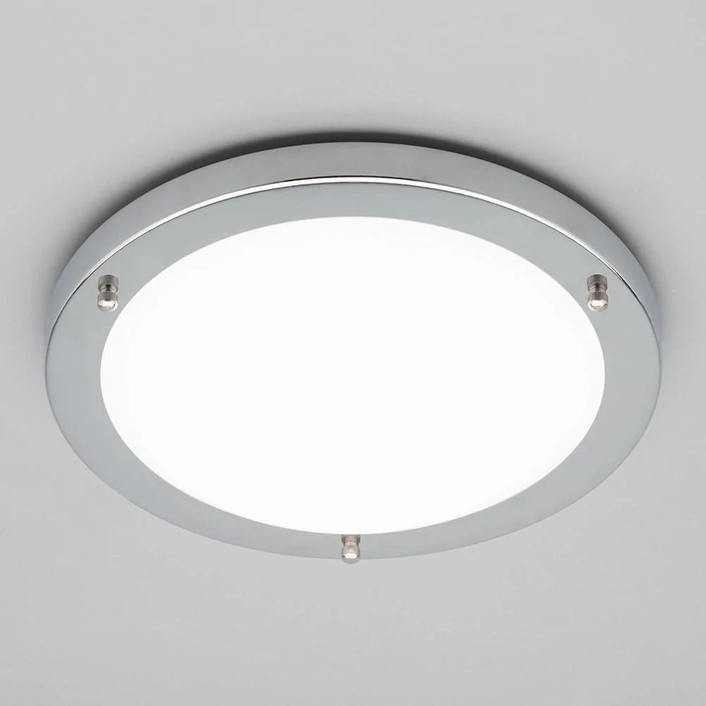 Spa Delphi Chrome Large LED Flush Ceiling Light - SPA-34047-CHR