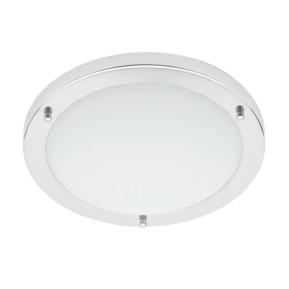 Spa Delphi Chrome Large LED Flush Ceiling Light - SPA-34047-CHR