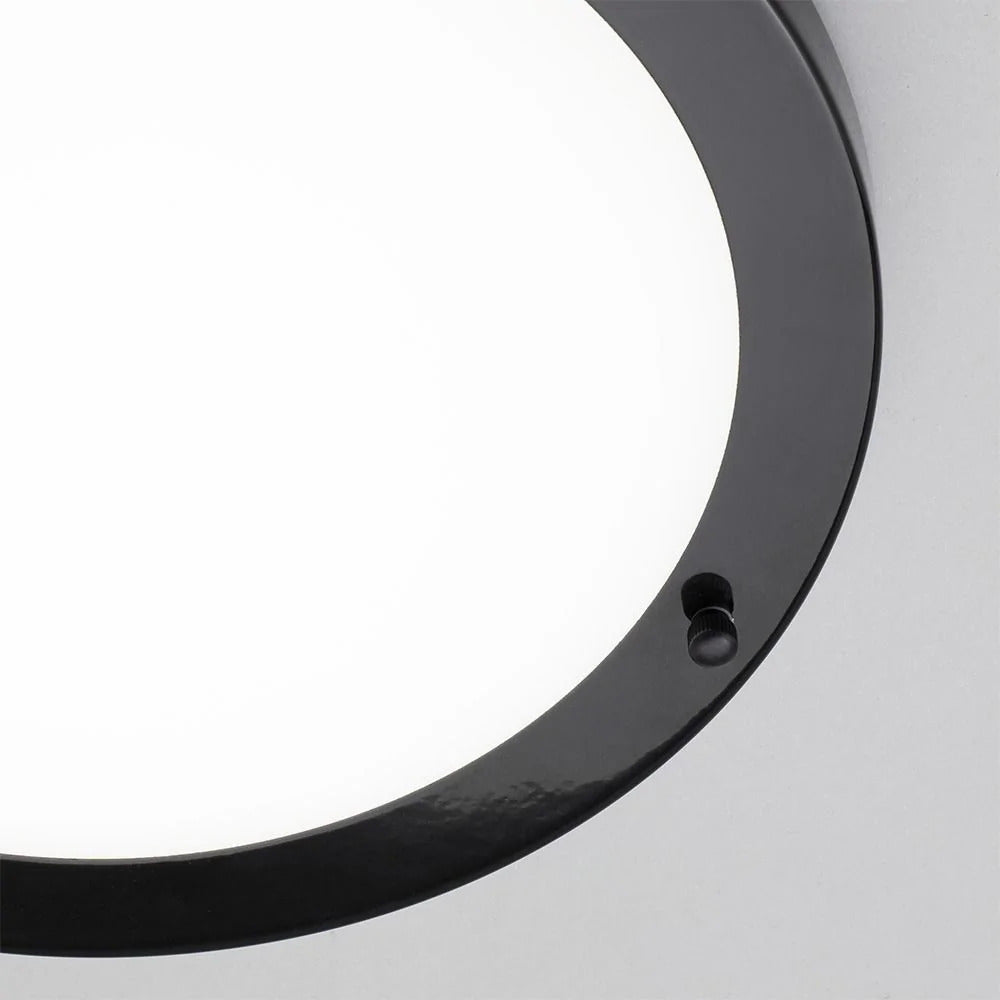 Spa Delphi Satin Black Large LED Flush Ceiling Light - SPA-34047-SBLK