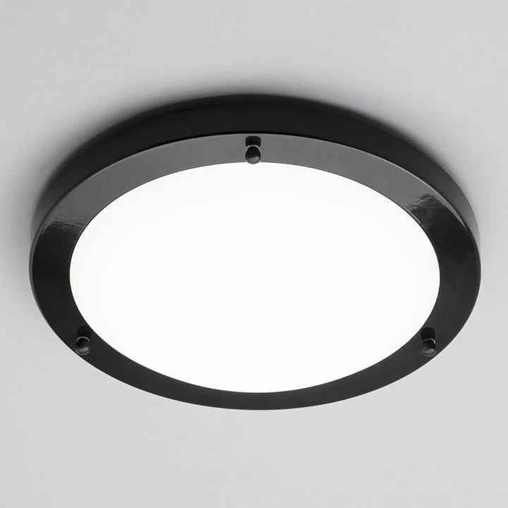 Spa Delphi Satin Black Large LED Flush Ceiling Light - SPA-34047-SBLK