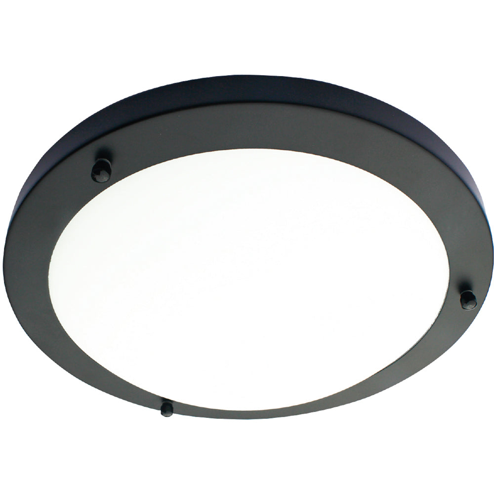 Spa Delphi Satin Black Large LED Flush Ceiling Light - SPA-34047-SBLK