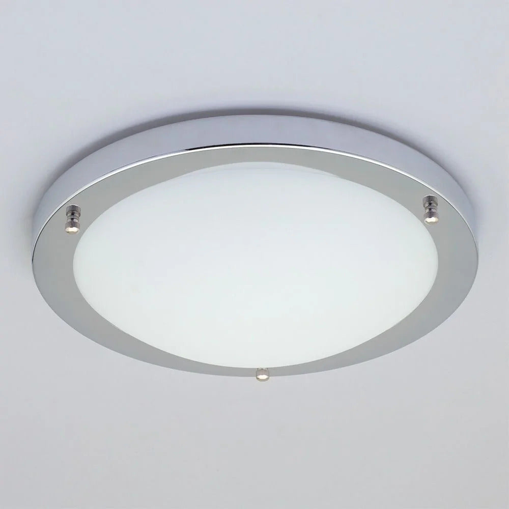 Spa Delphi Chrome Large Flush Ceiling Light - SPA-34050-CHR