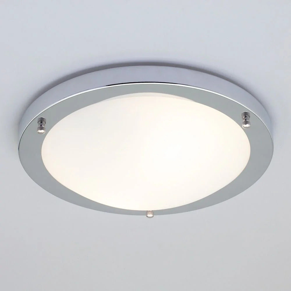 Spa Delphi Chrome Large Flush Ceiling Light - SPA-34050-CHR